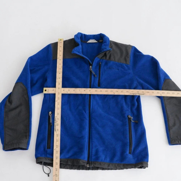 Eddie Bauer Blue And  Gray Fleece Zip Up Hiking Style Sweater Size Small - Picture 4 of 11